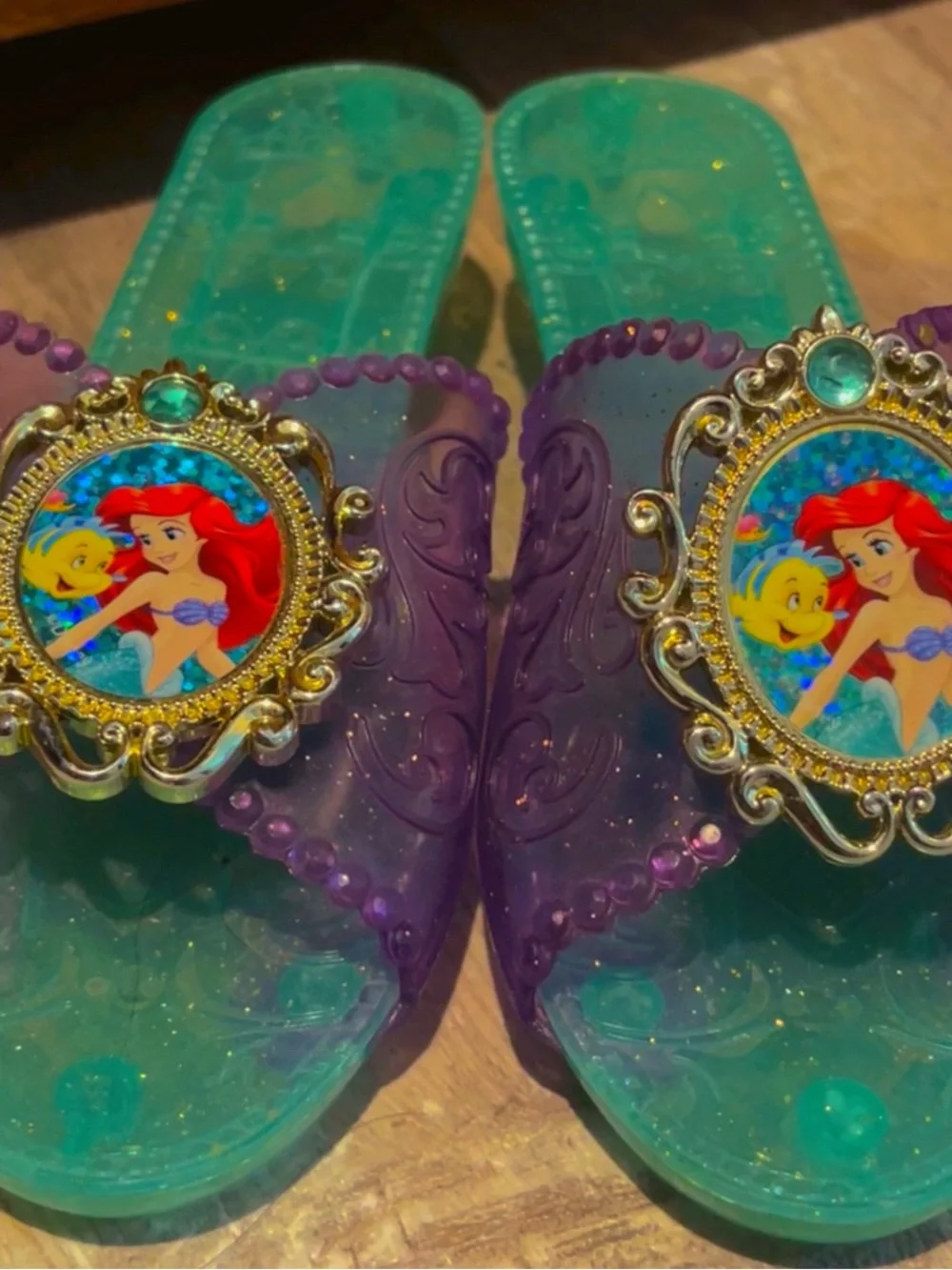 Disney Princess Little Mermaid Ariel Dress Up Costume Shoes, One Size (2-6 Years